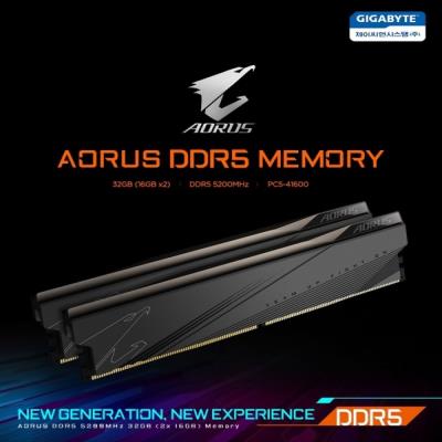 제이씨현시스템㈜, 기가바이트 DDR5 메모리 AORUS DDR5 32GB 5200MHz CL40 출시!