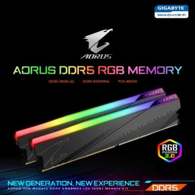 제이씨현시스템㈜, 기가바이트 AORUS DDR5 32GB 6000MHz CL40 RGB 출시!